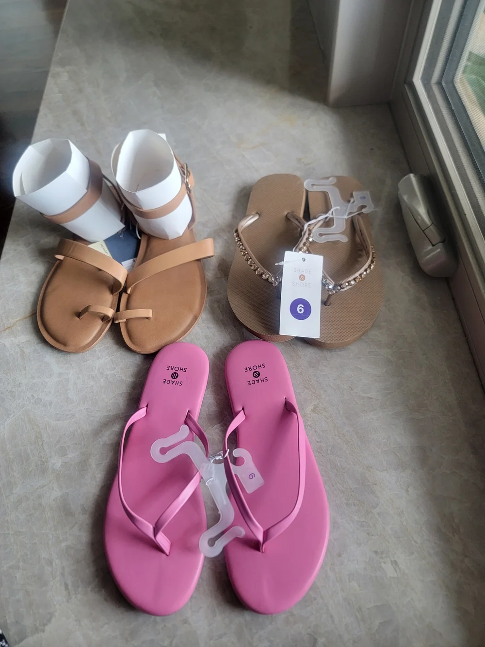 Bundle of 3 Sandals (2 Shade & Shore & 1 Universal Thread) Sz 6 ($45)